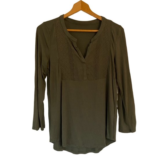 {Cable & Gauge} Green 3/4 Sleeve Shirt - Medium - Picture 1 of 5
